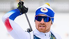 Vít�zslav Hornig p�ed st�elbou v mu�ské �tafet�.