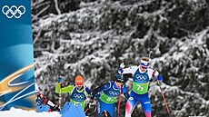 Vít�zslav Hornig b�hem mu�ské �tafety na olympijských hrách.