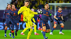 Kapitán Interu Milán Lautaro Martínez v zápase Ligy mistr� s Bodö/Glimt.