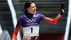 Spokojená Janine Flocková. P�ed záv�re�nou je ve vedení olympijského závodu ve...