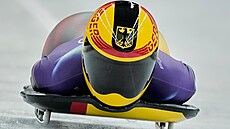 Skeletonistka Susanne Kreherová b�hem t�etích jízd olympijské sout�e