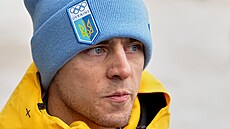 Skeletonista Vladyslav Heraskevy� se nezú�astní olympijského závodu....