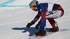 Kry�tof Choura z �eska b�hem kvalifikace mu�� ve snowboardcrossu. (12. února...