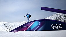 Mons Roisland z Norska v akci b�hem svého prvního kola ve finále mu�ského...