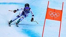 Barbora Nováková sjí�dí tra� alpského ly�ování, sjezdovou �ást kombinovaného...