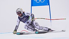 Ester Ledecká b�hem závodu v super-G (12. února 2026)