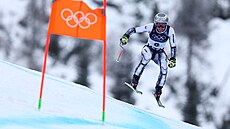 Ester Ledecká b�hem závodu v super-G (12. února 2026)