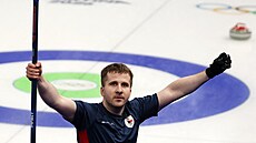 Marek �ernovský z �eské republiky slaví po vít�zství nad N�meckem. (17. února...