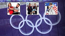 Zleva Oksana Mastersová a Aaron Pike, Martina Sáblíková a Nikola Zdráhalová,...