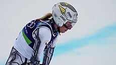 Ester Ledecká ve spodní �ásti trati chybovala, nechala se rozhodit, upadla a...