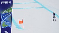 Ester Ledecká ve spodní �ásti trati chybovala, nechala se rozhodit, upadla a...