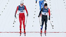 Ji�í Tu� (4) v akci b�hem semifinále sprintu klasicky mu��. (10. února 2026)