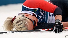 Barbora Havlí�ková v akci na ly�ích na 10 km voln�. (12. února 2026)