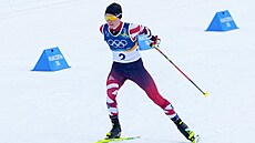 Johannes Lamparter z Rakouska v akci b�hem individuálního závodu severské...