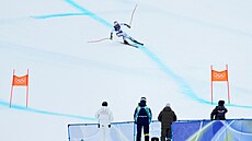 Ester Ledecká b�hem závodu v super-G (12. února 2026)