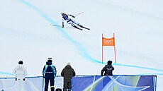 Ester Ledecká b�hem závodu v super-G (12. února 2026)