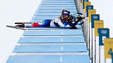 Tereza Vinklárková b�hem závodu na 15 kilometr�. (11. února 2026)