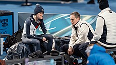 Martina Sáblíková vyrazila na trénink p�ed olympijským závodem na 5 kilometr�....