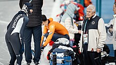 Martina Sáblíková a Petr Novák na tréninku p�ed olympijským závodem na 5...