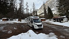 Takto bydlí na olympijských hrách rodiny sportovc�. V kempu pod horami.