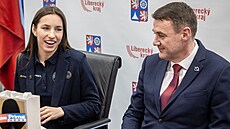 Olympijská vít�zka Zuzana Mad�rová na Krajském ú�adu Libereckého kraje. (12....