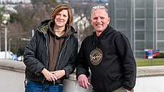 Martina Lovecká a Ivan Vacke, rodáci ze Slovácka, mluvili na p�edná�ce o tom,...