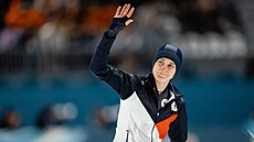 �eská �ampionka Martina Sáblíková v závod� na 5000 metr�. (12. února 2026)