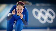 Vít�zka závodu na 5000 metr� Italka Francesca Lollobrigida.