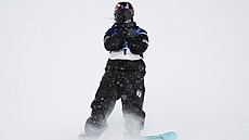 Jihokorejská snowboardistka Choi Ga-onová ��astná po úsp�né finálové jízd� na...