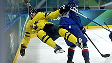 Srá�ka �véda Miky Zibanejada s Italem Tommym Purdellerem. (11. února 2026)