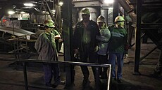 Poslední vyt�ené uhlí na Dole �SM u Karviné se je�t� musí rozt�ídit. Úpravna...