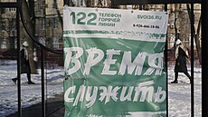 Náborový leták ruské armády ve Voron�i (24. ledna 2026)