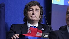 Argentinský prezident Javier Milei na Rad� míru (19. února 2026)