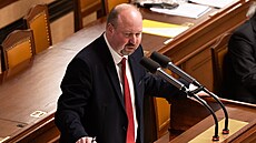 Ministr spravedlnosti Jeroným Tejc p�i jednání o návrhu státního rozpo�tu na...