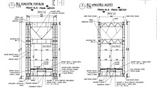 Pohled na mo�ný technický nákres provizorního mostu, který nahradí výto�ský...