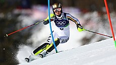Lena Dürrová z N�mecka v prvním kole olympijského slalomu.