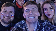 Slavnostní zahájení zimní olympiády si Nico Mora u�il s p�ítelkyní a svým...