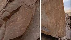 Archeologové objevili na egyptském poloostrov� Sinaj nalezi�t� skalního um�ní...