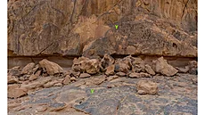 Archeologové objevili na egyptském poloostrov� Sinaj nalezi�t� skalního um�ní...