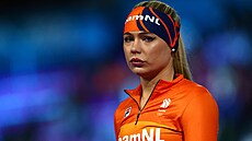 Nizozemka Jutta Leerdamová b�hem rozcvi�ky p�ed závodem �en na 500 m v...