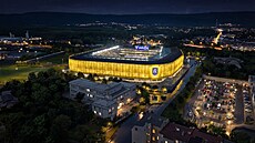 Stínadla 2.0, vizualizace p�estav�ného fotbalového stadionu v Teplicích,...