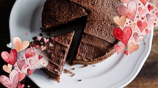 Valentýnský �okoládový dort