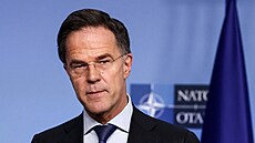 Generální tajemník Severoatlantické aliance Mark Rutte na setkání ministr�...