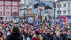 Demonstrace na podporu prezidenta Petra Pavla v Hradci Králové (15. února 2026)