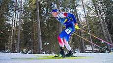 Markéta Davidová na trati olympijské smí�ené �tafety (8. února 2026)