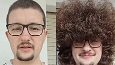 Frank Ilett na sociální sítích zaznamenává pr�b�h své vlasové výzvy.