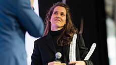 Barbora Strýcová p�ebírá Cenu V�ry �áslavské b�hem Olympijského festivalu v...