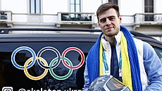 Ukrajinský skeletonista Vladyslav Heraskevy� po svém vylou�ení z her v Milán�,...