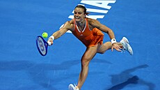 Maria Sakkariová b�hem semifinále v Dauhá