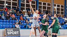 Matehya Bryantová z Trutnova zakon�uje na ko� SB� Ostrava, brání ji Iva...